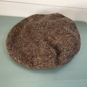 Hanna Hats, Touring Flat Cap Hat, Newsboy Hat, Made in Ireland, 100% Wool, Sz XL